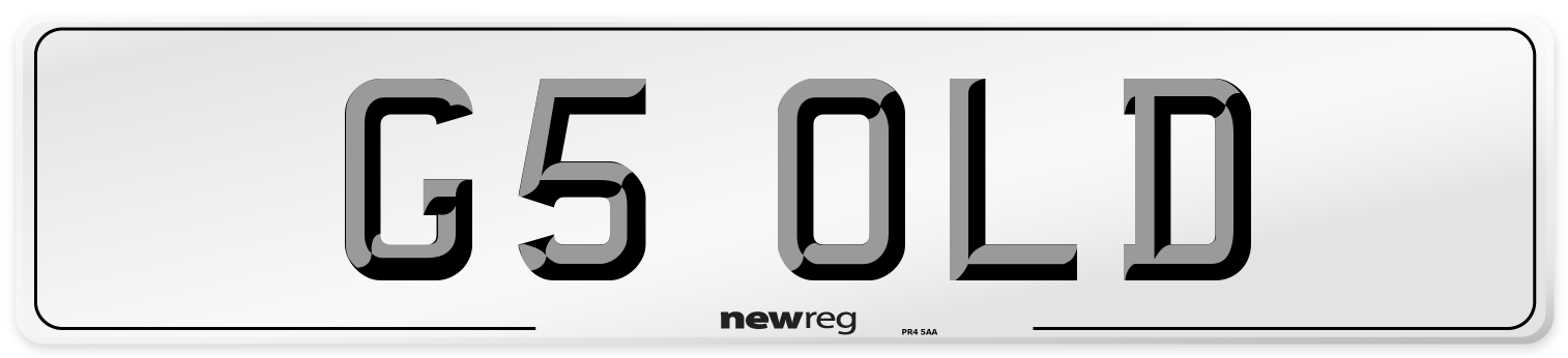 G5 OLD Number Plate from New Reg